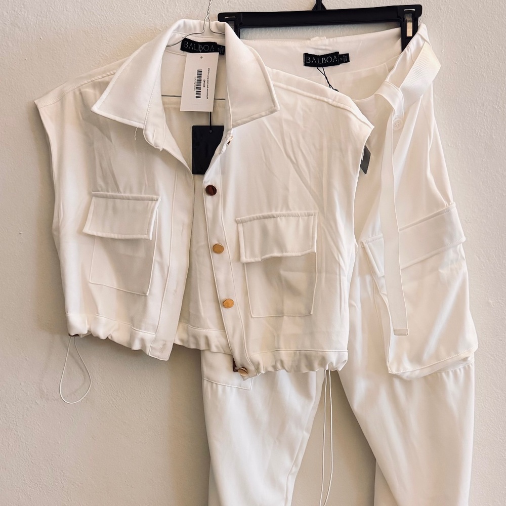 White Pant Set